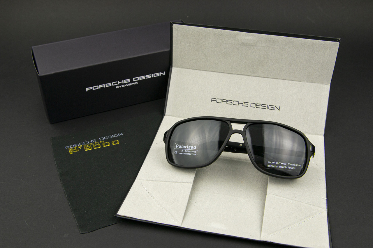 Окуляри чоловічі сонцезахисні Porsche Design поляризаційні (арт. P5573) чорна матова оправа
