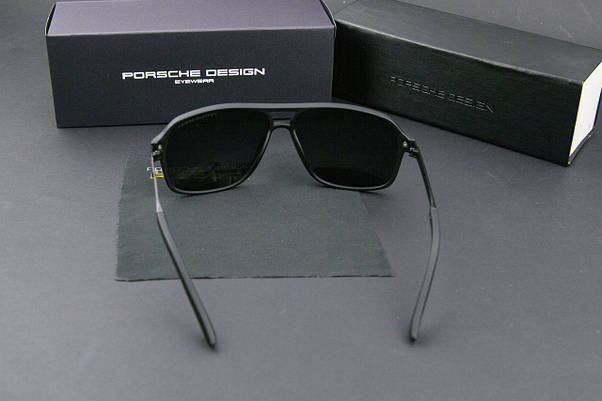 Окуляри чоловічі сонцезахисні Porsche Design поляризаційні (арт. P5573) чорна матова оправа, фото 5