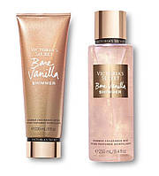 Парфумований набір з шиммером Bare Vanilla Shimmer Victoria s Secret, міст спрей та лосьйон