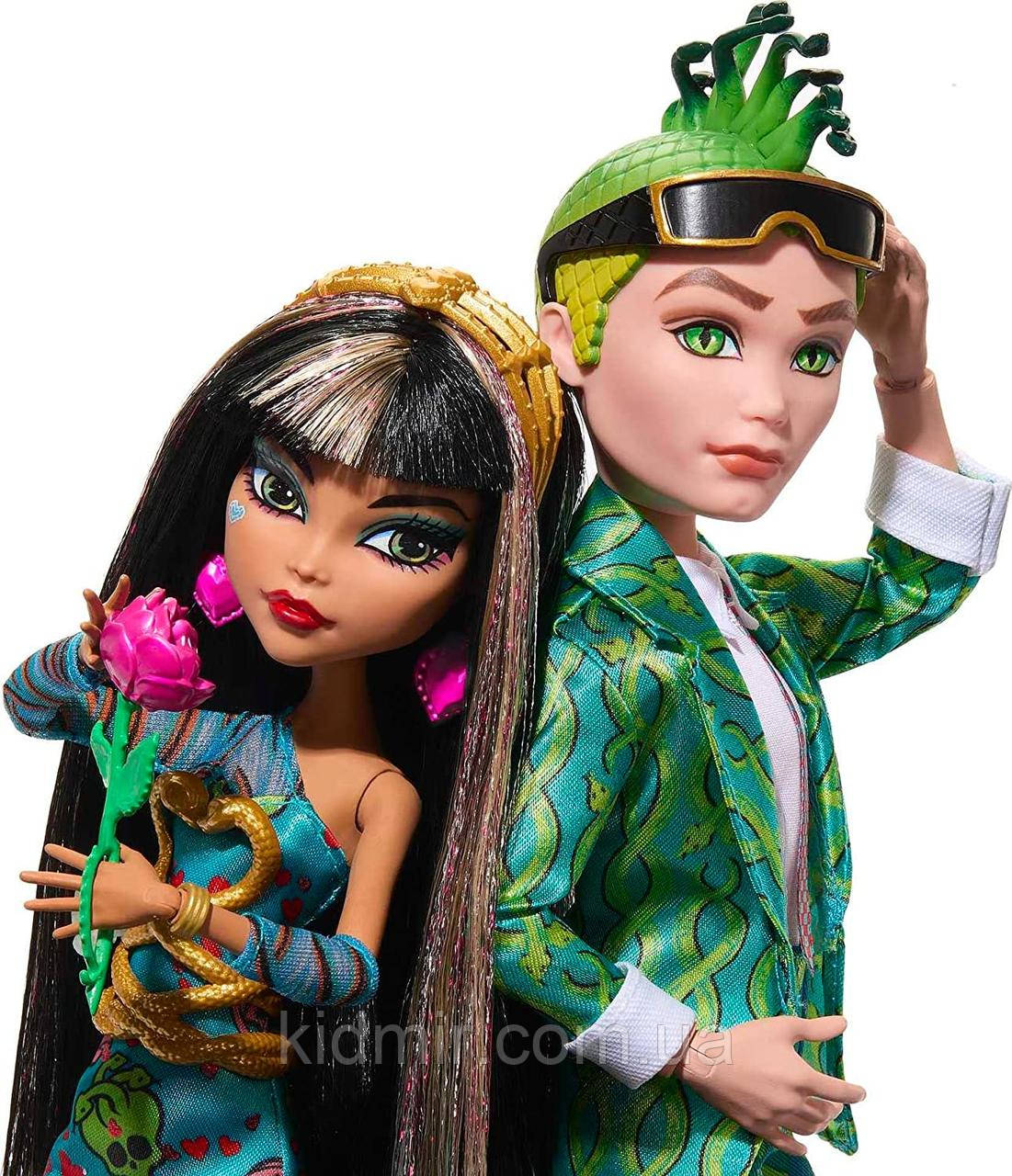 Монстер Хай Клео де Ніл і Д'юс Горгон Набір ляльок Monster High Cleo Deuce Howliday Love Edition HKY85
