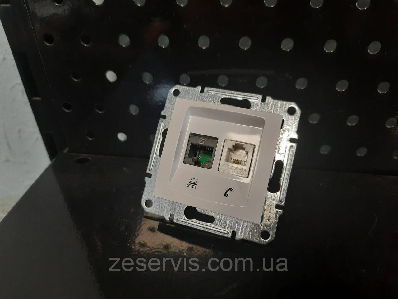 Розетка RJ11+RJ45, білий, серія Sedna, Schneider Electric