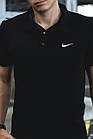 Чоловіча футболка Поло Nike чорна бавовняна літня  ⁇  Теніска Найк спортивна на літо, фото 3