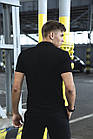 Чоловіча футболка Поло Nike чорна бавовняна літня  ⁇  Теніска Найк спортивна на літо, фото 4