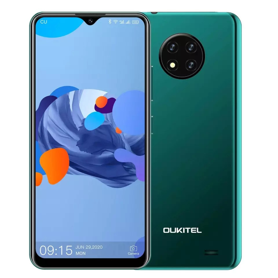 Смартфон OUKITEL C19 Green 4G 2\16Gb 8 ядер 4000 мА\чUSB Type-c And 10 + чехол