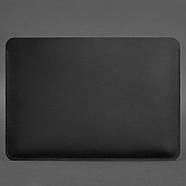 Шкіряний чохол для Macbook 13 (чорний) вхід зверху, фото 2
