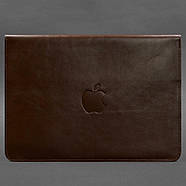 Шкіряний чохол-конверт на магнітах для Macbook 14 (бордовий) шкіра Krast, фото 3