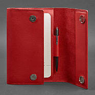 Шкіряний блокнот софт-бук 5.1 (червоний) A5, фото 2