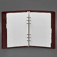 Шкіряний блокнот софт-бук 13.0 у м'якій обкладинці (бордовий) шкіра Krast, фото 4