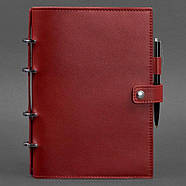 Шкіряний блокнот cофт-бук 9.1 в м'якій обкладинці (червоний), фото 2