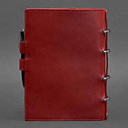 Шкіряний блокнот cофт-бук 9.1 в м'якій обкладинці (червоний), фото 3