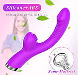 Вакуумний подвійний вібратор Double Sucker арт04, фото 8