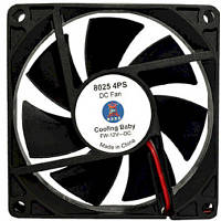Кулер для корпусу 80 мм Cooling Baby 8025 4PS, MOLEX