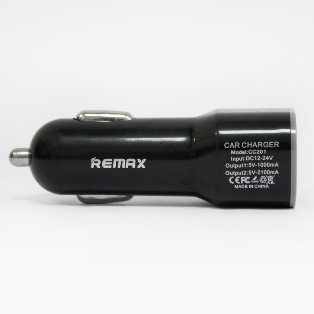 Зарядка для телефона в авто 12-24V "Remax CC201" 2хUSB Черная, автомобильное зарядное устройство 1/2.1А (GK) - фото 5 - id-p1806595979