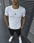 Чоловіча футболка Jordan біла бавовняна літня  ⁇  Теніска Джордан спортивна на літо, фото 2