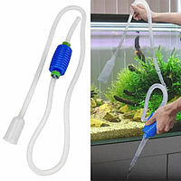 Грунтоочиститель Сифон для аквариума с краном H-882