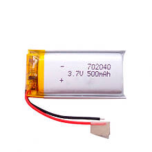 Акумулятор 702040 Li-pol 3.7 В 500 мА·год для RC моделей MP3 MP4 DVR GPS