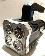 Фонарь ручной аккумуляторный прожектор X-606 4LED с зарядкой от USB + боковым светом COB, Ch2, Хорошее