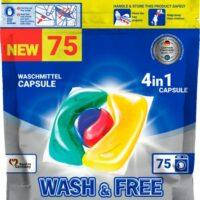Капсулы для стирки Wash&Free вош энд фри универсальные 4 в 1 75 шт.