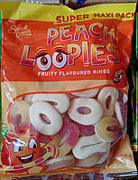 Жевательный мармелад Peach Loopies персиковые кольца в сахаре Maxi Pack 400g Германия