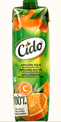 Сік апельсиновий 100% 1л TM CIDO Латвія
