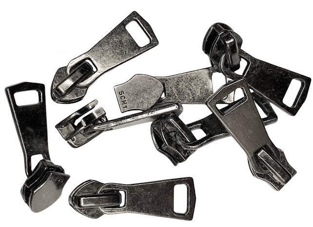 Бігунки для блискавки Спіраль тип 7 темний нікель