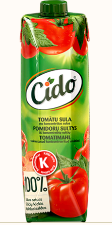 Купить Томатный сок 100% 1л TM CIDO Латвия, цена 53.92 ₴ — Prom.ua (ID ...
