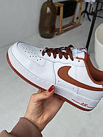 Класне жіноче взуття Найк Аір Форс. Жіночі кросси Nike Air Force 1 Low Pecan., фото 6