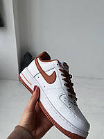 Класне жіноче взуття Найк Аір Форс. Жіночі кросси Nike Air Force 1 Low Pecan., фото 5