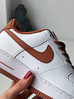 Класне жіноче взуття Найк Аір Форс. Жіночі кросси Nike Air Force 1 Low Pecan., фото 9