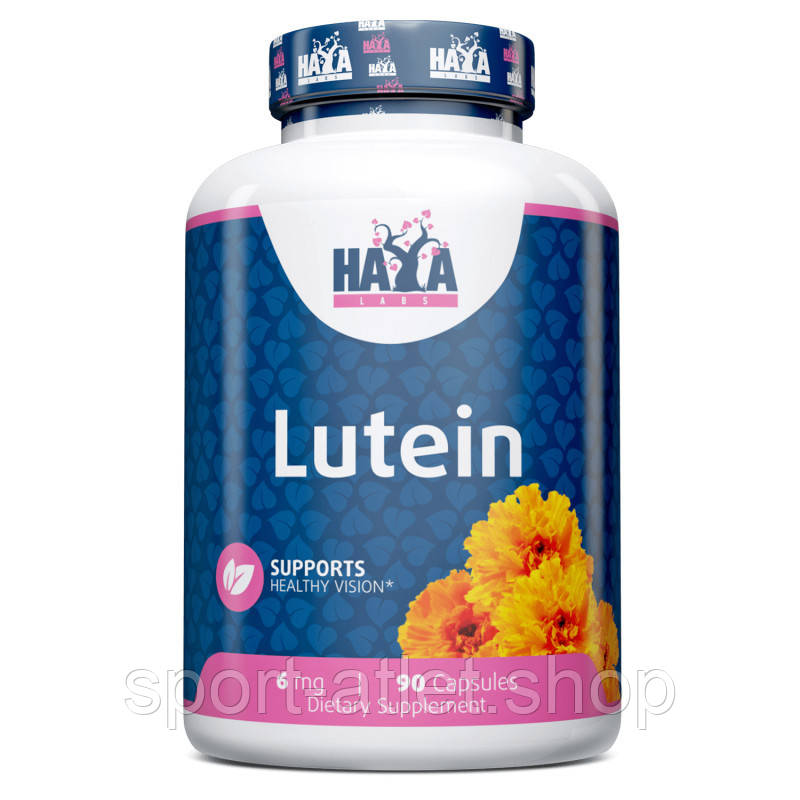 Натуральна добавка Haya Labs Lutein 6 mg, 90 капсул