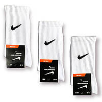 Носки мужские демисезонные спортивные хлопок Nike Performance, Турция, высокие, белые, 05075