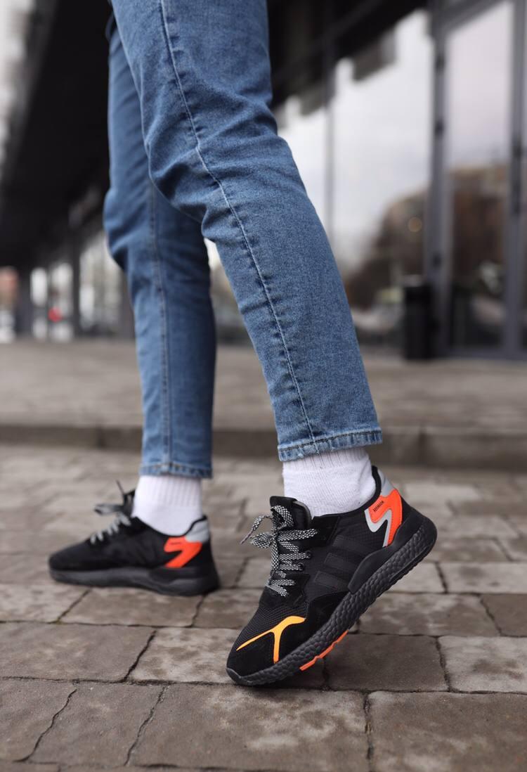 Кросівки чоловічі Adidas Nite Jogger Black чорний адіас найт джогер легкі зручні кроси демісезон