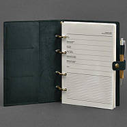 Шкіряний блокнот cофт-бук 9.0 в м'якій обкладинці (зелений) шкіра Crazy Horse, фото 3