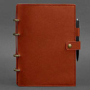 Шкіряний блокнот cофт-бук 9.0 в м'якій обкладинці (світло-коричневий), фото 3