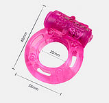 Набір анальних пробок із силікону + кільце з вібрацією + вібратор (6 предметів) у рожевому кольорі!, фото 7