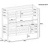 Підліткове ліжко двоярусне емальоване ліжко для двох дітей дерев'яне "Babyson 5" (80x190см), фото 8