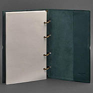 Шкіряний блокнот cофт-бук 9.0 у м'якій обкладинці (зелений), фото 3