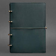 Шкіряний блокнот cофт-бук 9.0 у м'якій обкладинці (зелений), фото 4