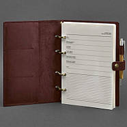 Шкіряний блокнот cофт-бук 9.0 в м'якій обкладинці (бордовий) шкіра Crazy Horse, фото 3