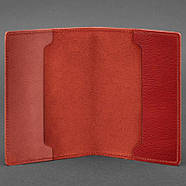 Шкіряна обкладинка для військового квитка офіцера запасу 8.0 (червона), фото 2