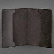 Шкіряна обкладинка для військового квитка офіцера запасу 8.0 (темно-коричнева), фото 2