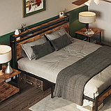 Ліжко двоспальне "Заріна" у стилі Лофт, фото 2