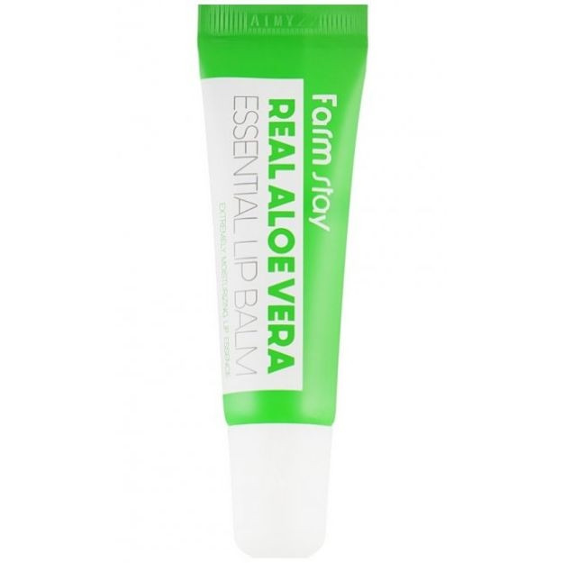 Бальзам увлажняющий с соком алоэ для губ FarmStay Real Aloe Vera Essential Lip Balm 10ml - фото 2 - id-p1622394865