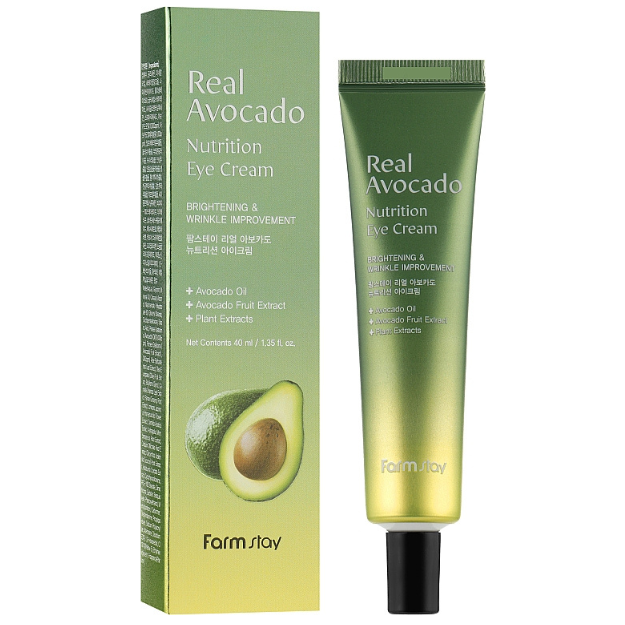 Крем для повік живильний з олією авокадо FarmStay Real Avocado Nutrition Eye Cream 40ml