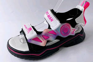 Босоніжки дитячі для дівчаток із застібками липучки Bessky розміри 34, 37