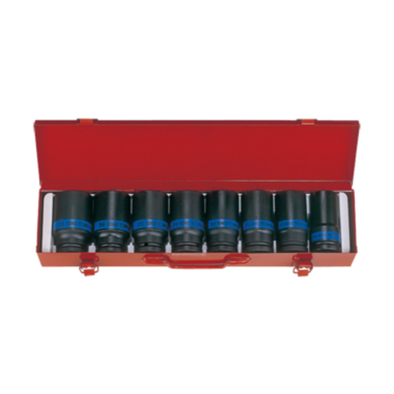 Набір головок ударних 3/4" 8 од. 6-гранні, довгі 26-38 мм KINGTONY 6410MP, фото 1