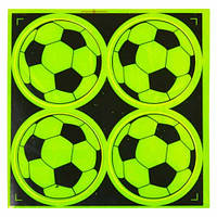 10x Світловідбиваючі наклейки стікери для одягу дитячі, футбольний м`яч
