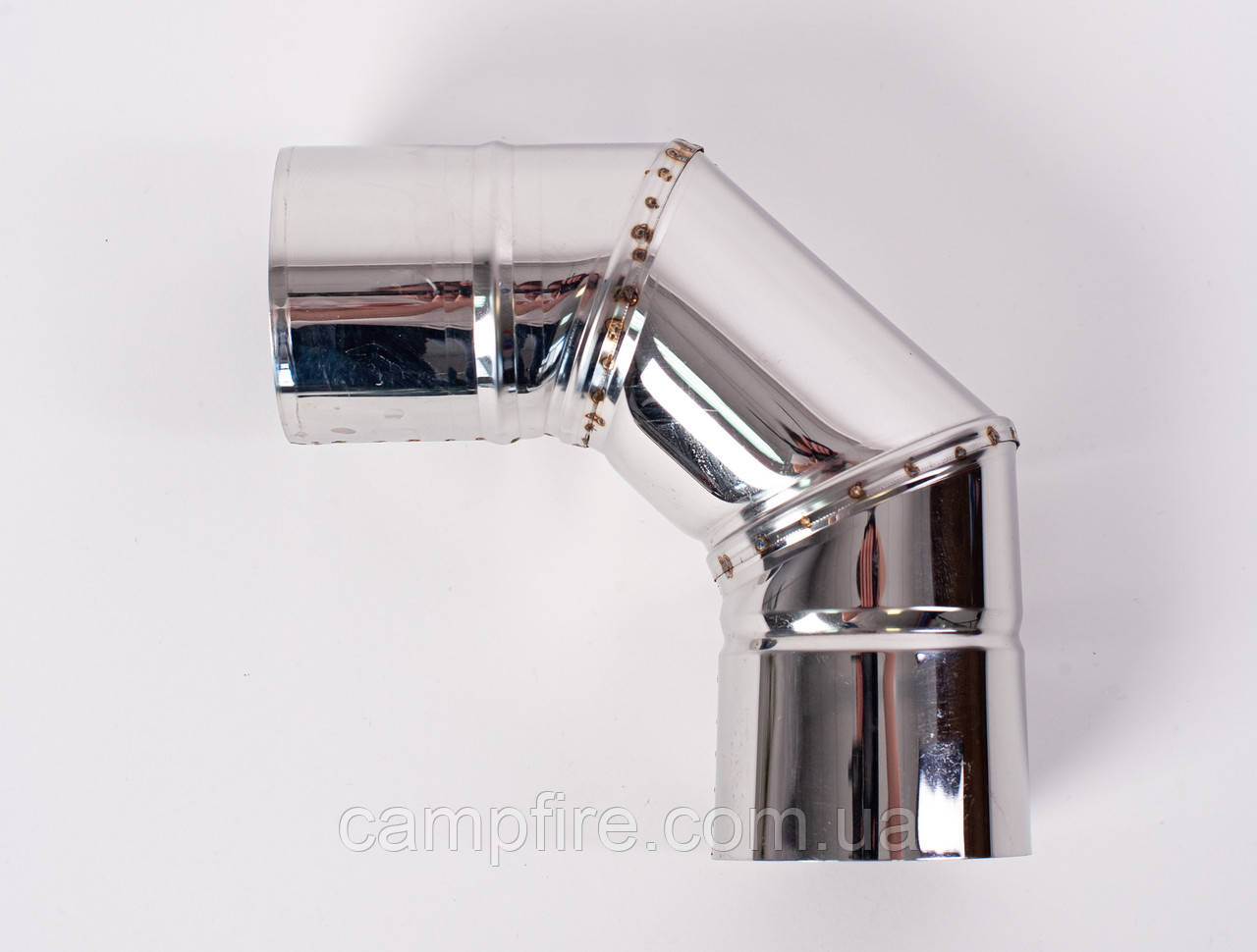 Коліно 90 градусів на димохід ф70 мм для міні-печей, для наметів! - фото 1 - id-p1737439508