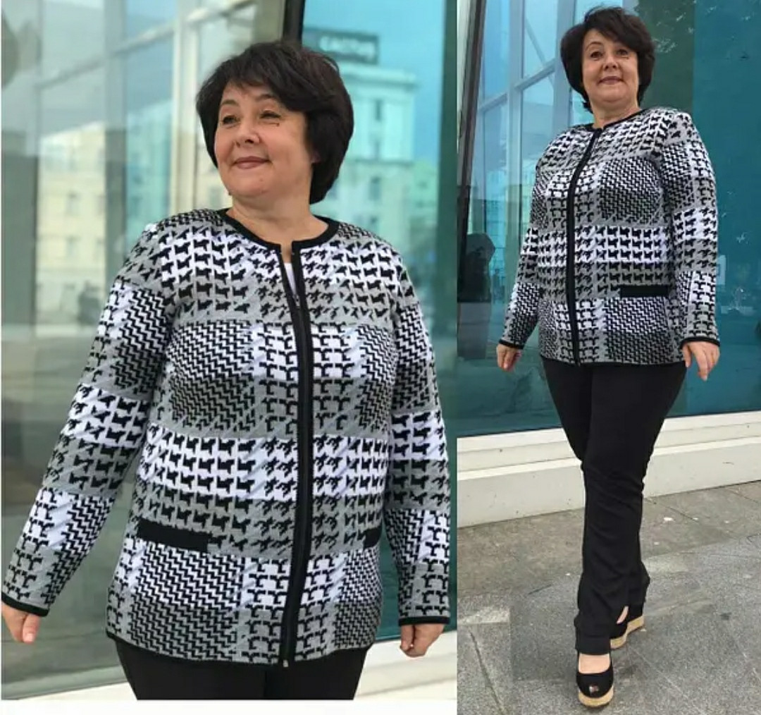 Тепла жіноча кофта-кардиган на блискавці велика-Сіра, фото 1