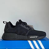 Кросівки чоловічі Adidas NMD Black чорні текстильні стильні весна літо легкі В'єтнам, фото 10